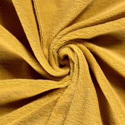 Tissu éponge câlin en bambou Uni *Marie* - curry jaune