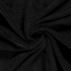 Tissu éponge câlin en bambou Uni *Marie* - noir