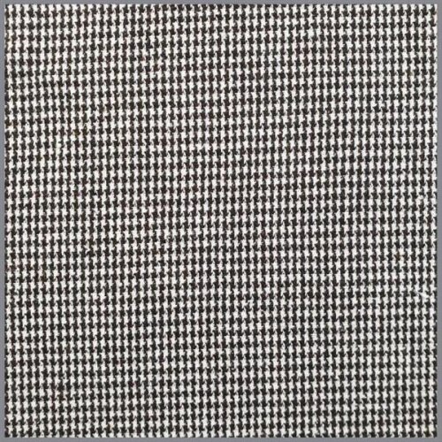 Webware polyester houndstooth donkerbruin-wit