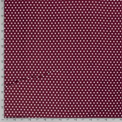 Cotton poplin stars 10mm - burgundy