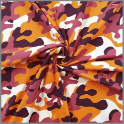 Katoen jersey camouflage oranje