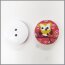 Childrens buttons plastic 20mm owl red