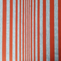 Cotton jersey stripes orange-light grey mottled