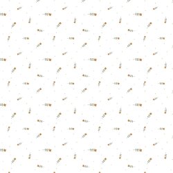 Jersey di cotone Organic Digital fiori bianco