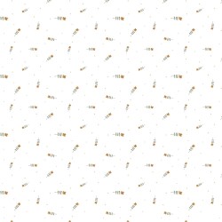 Katoenen jersey Organic Digital bloemen wit