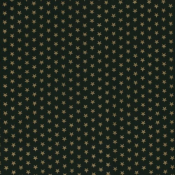 Baumwolle Goldene Wheinachtssterne dunkelgrün