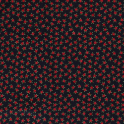 Baumwollpopeline Weihnachtsblumen dunkel jeansblau