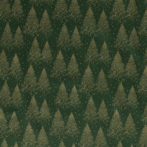 Cotton poplin Christmas trees - green