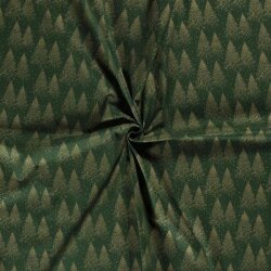 Popelina de algodón Árboles de Navidad - verde