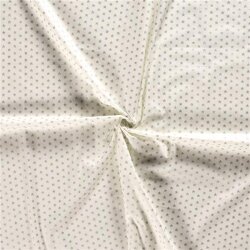 Cotton poplin Christmas stars silver/white