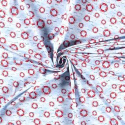 Ganzjahressweat Digital Rettungsringe babyblau