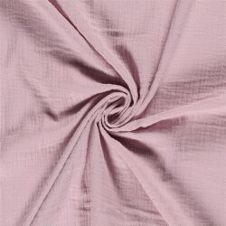Mousseline effen antiek roze - 200cm