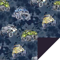 Softshell Digital Monstertruck - graublau