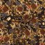 Polyester jersey flowers brown