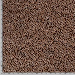Polyesterový žerzej leopardí vzor karamel