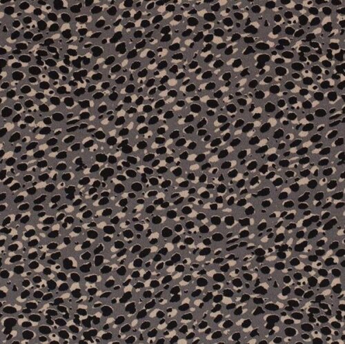 Polyesterový žerzej leopardí vzor šedý