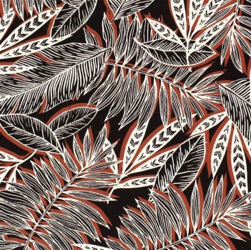 Viscous crepe leaves rust red