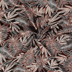 Viscous crepe leaves rust red