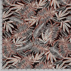 Viscous crepe leaves rust red
