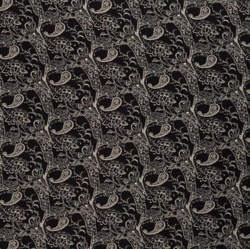 Viscose crepe paisley beige