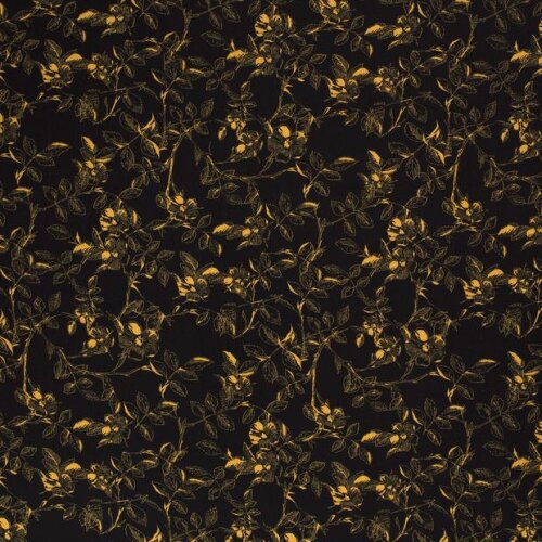 Viscose crepe flowers mustard yellow