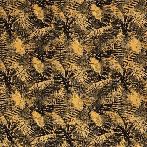 Viscose crepe plants mustard yellow