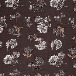 Fleurs de crêpe viscose brunes