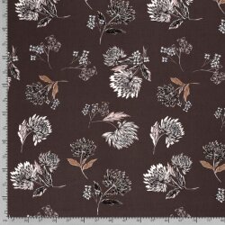 Fleurs de crêpe viscose brunes