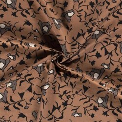 Viscose - Bengaline flower caramel