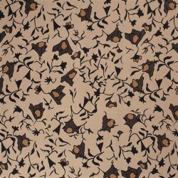 Chiffon Abstract Flowers Beige