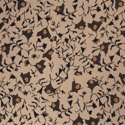 Chiffon Abstract Flowers Beige