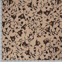 Chiffon Abstract Flowers Beige