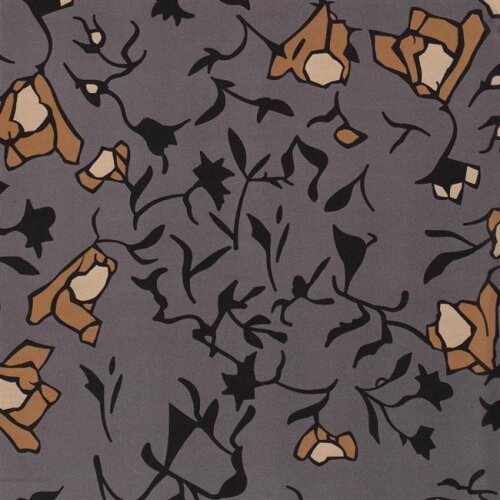 Chiffon Fiori Astratti Grigio