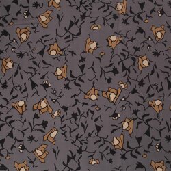 Chiffon Abstract Flowers Grey