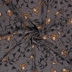 Chiffon Fiori Astratti Grigio