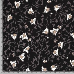 Chiffon Fiori Astratti Nero
