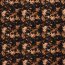 Polyesterjersey Antike Blumen -  rostrot