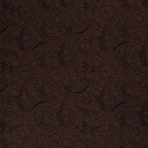 Crepe Abstract flowers brown