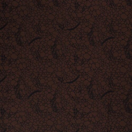 Polyesterjersey Blumenmuster -  braun