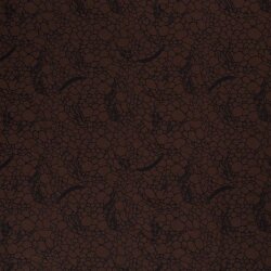 Crepe Abstract flowers brown