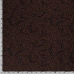 Crepe Abstract flowers brown