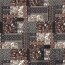 Polyesterjersey Patchwork - weinrot