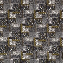 Crepe Abstract Pattern Mustard