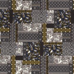Crepe Abstract Pattern Mustard