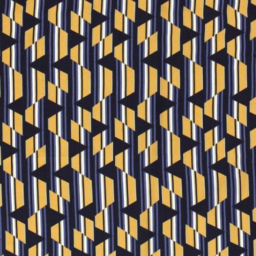 Viscose stripes triangles mustard yellow