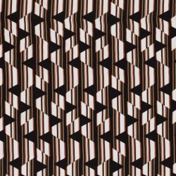 Viscose stripes triangles cream