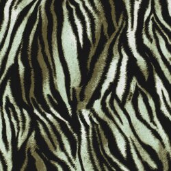Viscose motif tigre vert
