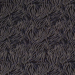 Viskose Safarie Muster nachtblau