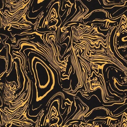 Viscose Abstract mustard yellow