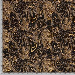 Viscose Abstract mustard yellow